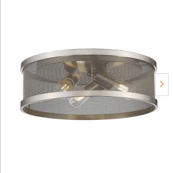 Golden Lighting Channing 24 In. 4-Light Pewter Flush Mount - Picture 3 of 5